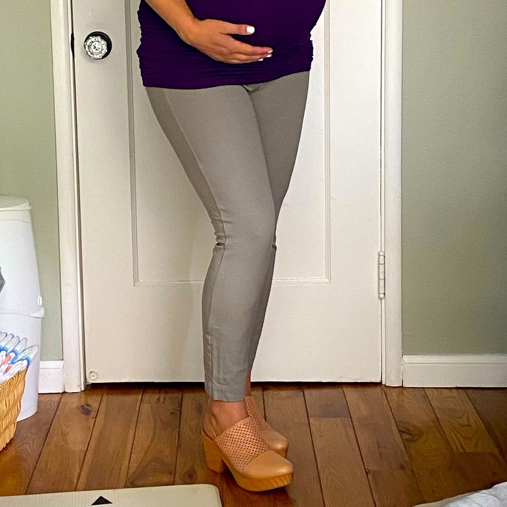 Skinny ankle maternity pants